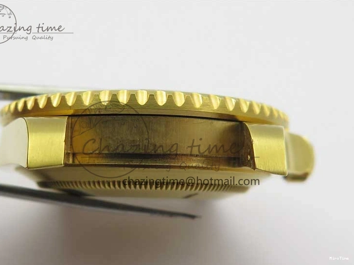 MiroTime 0111 WaterResistant Submariner 116618 LN D1F Best Edition YG Wrapped Black Dial on YG Wrapped Bracelet A 2588